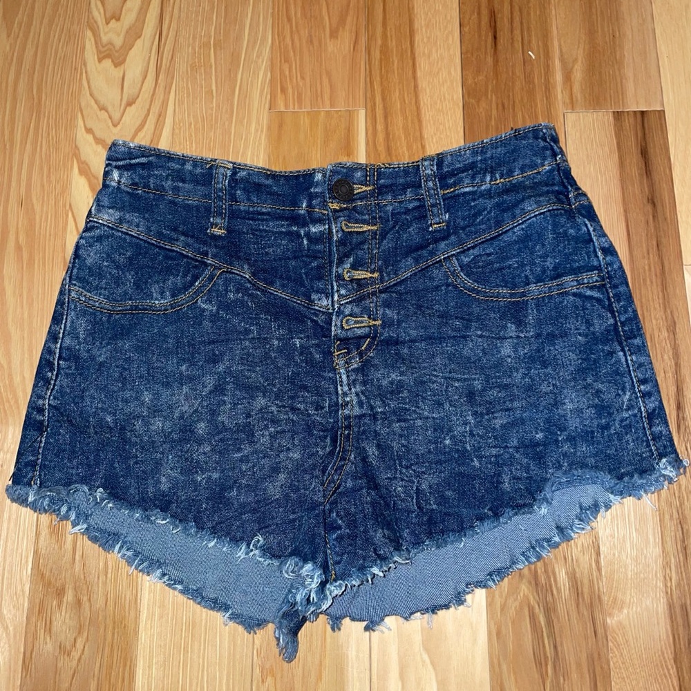 high waisted jean shorts